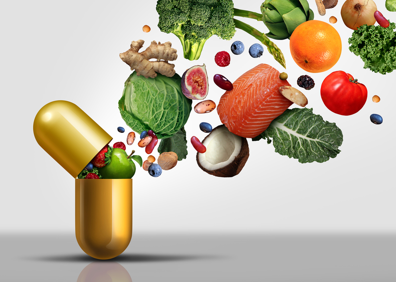 immune boosting veggies spilling from a pill