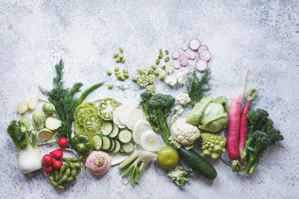 staple vegetables of a plant diet